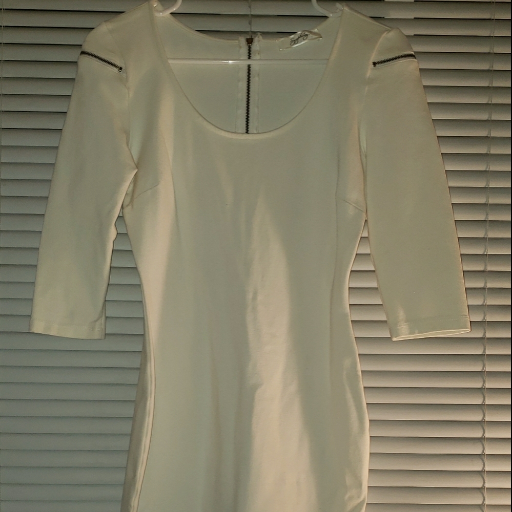 SYMPHONY White Stretchy Bodycon Party Dress
